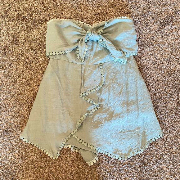 Twenty Ten sage green strapless romper - Picture 5 of 9